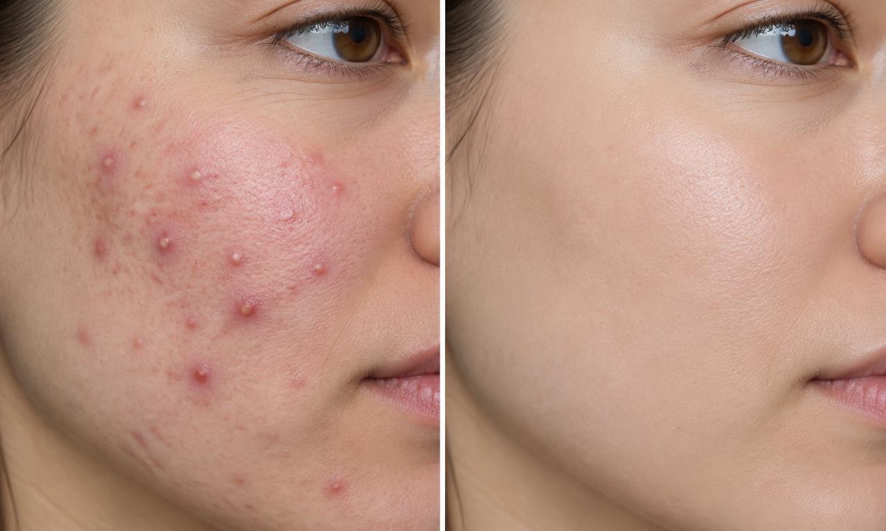 Comparativa: piel acneica y piel sana